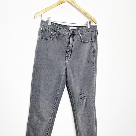MADEWELL THE PERFECT VINTAGE JEANS womens GRAY straight leg stretch size 29 - Picture 3 of 8